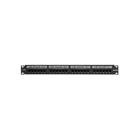 Leviton PATCH PANEL PNL 110 C6 24PT 1U MAG 69586-L24